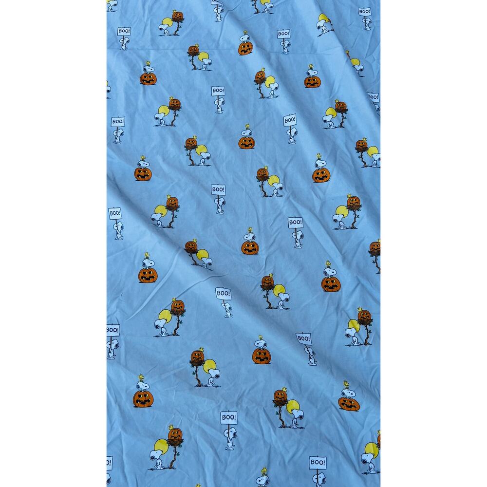 🎃 Peanuts Snoopy Halloween Twin Sheet Set Flat Fitted + Pillowcase 2019 RETIRED - Picture 3 of 9